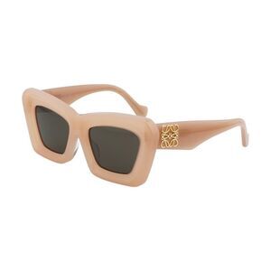 Loewe Sunglasses Butterfly Full Rim, Shiny Pink Frame and Brown Lens LW40145F72E